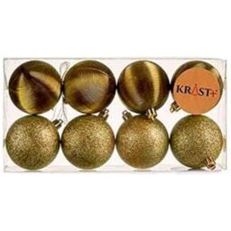 Krist+ Christmas Baubles Set, Multicoloured, Standard