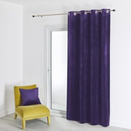 HomeMaison. Com Velvet Plain Blackout Curtain 135 x 260 cm Purple
