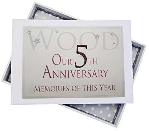 WHITE COTTON CARDS 5th Anniversary, Mini Photo Album, Memories of This Year