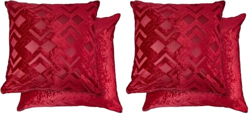 Emma Barclay Valencia - Cushion Cover in Red - 17x17 (43x43cm) (Pack of 2)