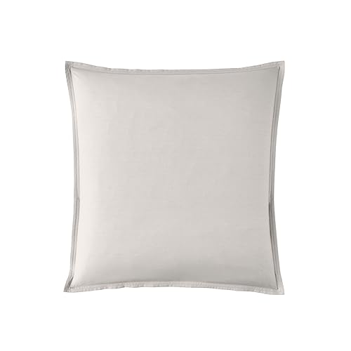 Essix First Cotton Percale Pillowcase, Pearl Grey, 65 x 65 cm,