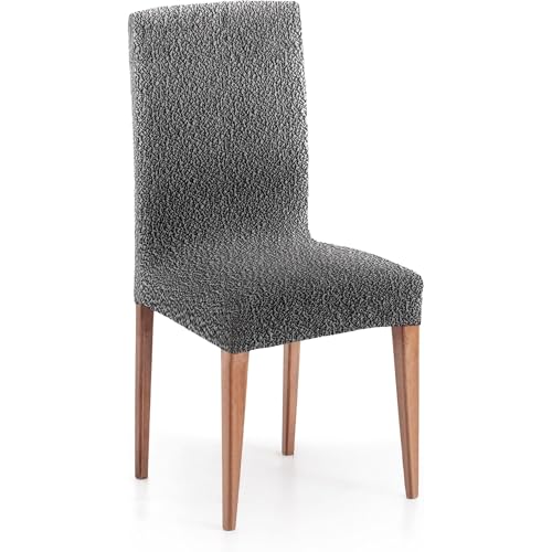 ECOMMERC3 - 2 Bi-elastic Jacquard Fabric Chair Covers - Dark Grey Super Elastic, Breathable and Adjustable Chair Covers