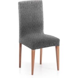 ECOMMERC3 - 2 Bi-elastic Jacquard Fabric Chair Covers - Dark Grey Super Elastic, Breathable and Adjustable Chair Covers