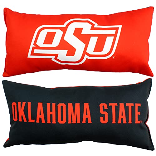 "College Covers Solid Color Bolster Travel Pillow, 16"" x 8"", Oklahoma State Cowboys"