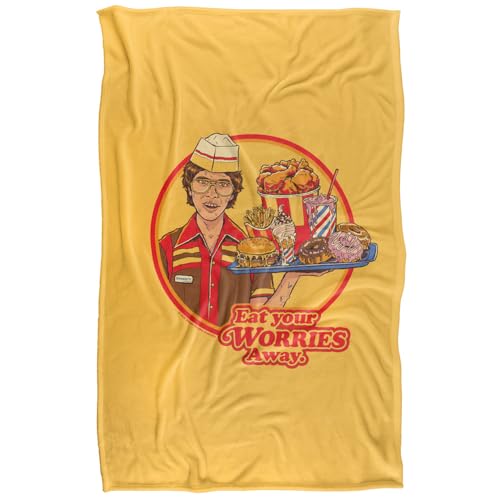 Steven Rhodes Eat Your Worries Silky Touch Super Soft Throw Blanket 91 X 147 Cm