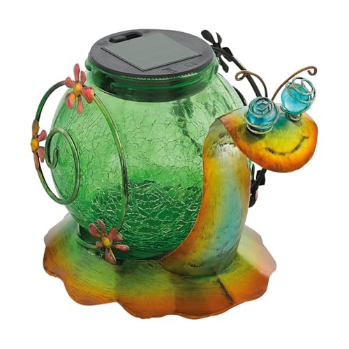 Eglo LED Solar lamp Outdoor, Colourful Snail-Shaped Light, Outdoor Lighting for Garden, Terrace, Balcony, Cold White, 19.5 x 17 cm