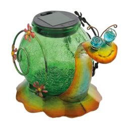 Eglo LED Solar lamp Outdoor, Colourful Snail-Shaped Light, Outdoor Lighting for Garden, Terrace, Balcony, Cold White, 19.5 x 17 cm