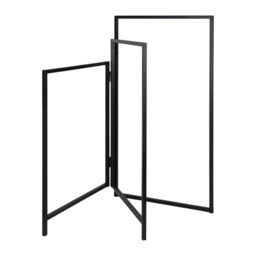 Relaxdays 3-Arm Foldable Towel & Clothing Stand, 80x44 cm, Black