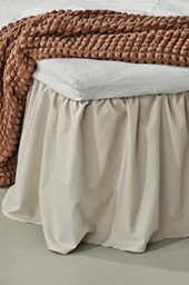 Jotex Zack Valance Bed Sheet 45 cm Organic Quality Beige 120 x 200 cm