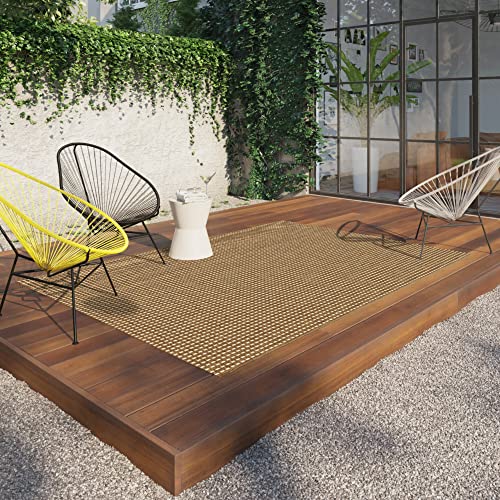 BALTA Outdoor Rug Flat Weave Rug Ideal for Outdoor Patio or Living Room Bedroom Machine Woven Jute Rug Effect Polypropylene 160 x 230 cm Brown