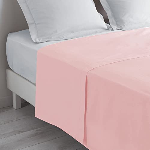 DOUCEUR D'INTERIEUR 180 x 290 Uni Flat Sheet, Pink