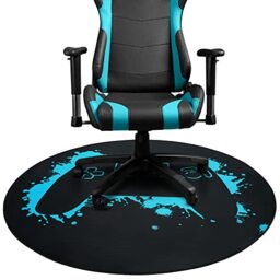 Gaming Chair Mat 47 Inch Round Chair Mat for Hardwood Floor Gaming Rugs Office Chair Rug Chair Mat Carpet Antislip Floor Protector for Gaming Room Home Office