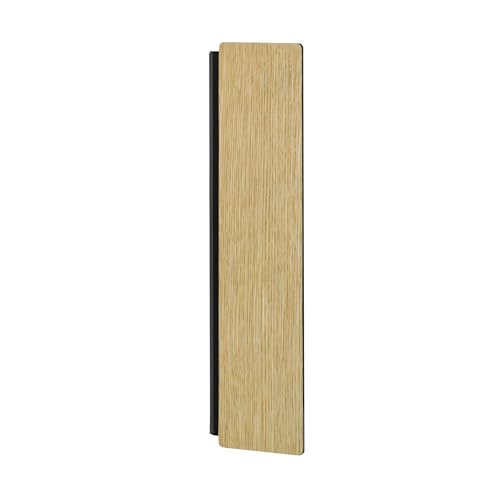Eglo LED Indoor wall Light Zubialde, Rectangular wall lamp Inside, wall Sconce Oak for indirect Lighting, Hallway Light Fixture Made of Wood and Metal in Black, Warm White, FSC Certified