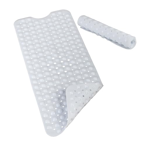 Relaxdays Bathtub Mat, Extra Large Size with Suction Cups, Washable, 97 x 39 cm