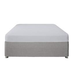 Serene - Silver Fitted Sheet - 32cm Deep - Double Size (190 x 140 x 32cm) - Soft Polycotton With Elastic Corners - Washable Bedding in Silver Grey