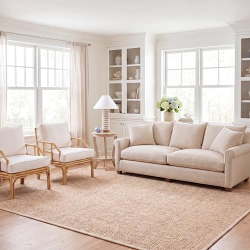 Safavieh Natural Fiber Rug for Living Room, Dining Room, Bedroom - Natural Fiber Collection, Short Pile, in Natural and Beige, 274 X 366 cm