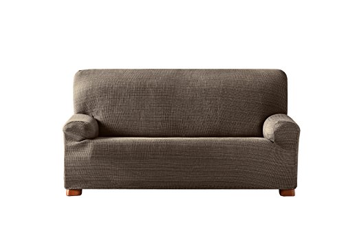 Eysa Aquiles Elastic Sofa Cover 2-Seats, Polyester-Cotton, brown, 37 x 29 x 7 cm
