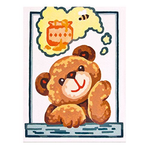 "Collection D'Art ""Daydream Bear Tapestry Kit, 100% Cotton, Multi-Colour, 20 x 25 x 0.100 cm"