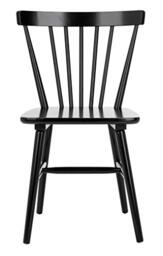 SAFAVIEH Home Winona Farmhouse Black Spindle Back Dining Chair, Set of 2