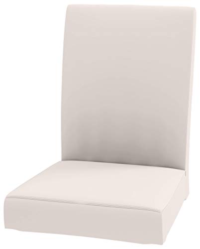 HomeTown Market The Durable Henriksdal Chair Cover Width: 53 cm Replacement is Custom Made Compatible for IKEA Dining Chair Cover Or Slipcover (Polyester Flax Beige)