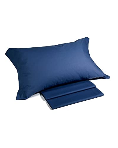 Caleffi - Double Bed Set with Double Bed Sheets 100% Cotton 240 x 285 cm, Double Fitted Sheet 180 x 200 cm for Mattress 28 cm High, 2 Pillow Cases for Bed 50 x 80 cm
