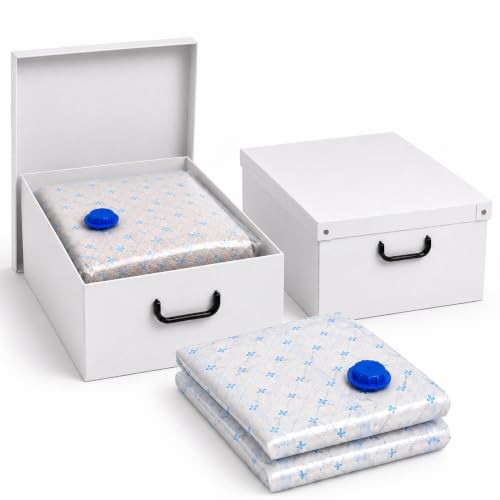 Lavatelli Vacuum Storage Bags Without Pump 40x60 cm + 2 Cardboard Boxes - 2 cardboard boxes with lids 50x39x24 cm and 2 vacuum bags 40x60 cm, no pump: for anyone who already has one