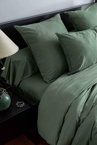Cap Ferret Washed Cotton Fitted Sheet, 90 cm x 190 cm, Clay