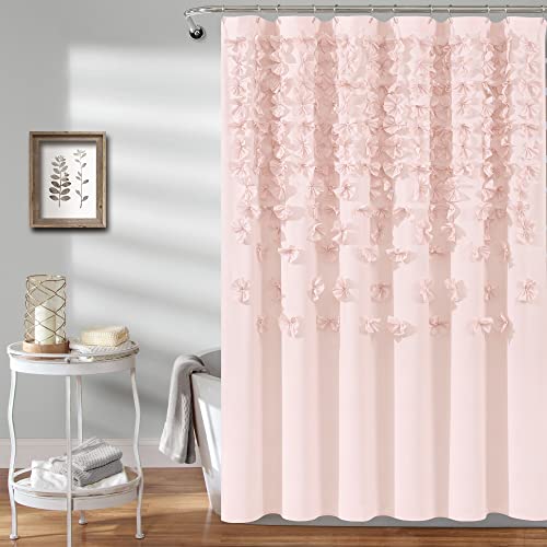 "Lush Decor Lucia Shower Curtain, Blush, 72"" x 72"""