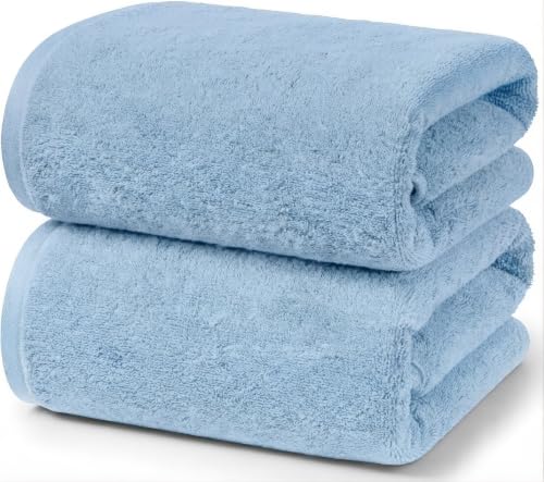 Ruggeri, Set 2 Bath Towels 70x140 cm, Cotton, Light Blue