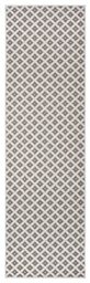 NORTHRUGS Indoor and Outdoor Rug Nizza 80 x 350 cm - Reversible Rug Weatherproof Modern Geometric Pattern for Balcony Patio Garden Conservatory Kitchen Living Room Rug Waterproof in Linen