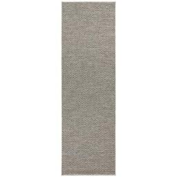 BT Carpet Nature Runner Indoor and Outdoor - Loop Kitchen Runner Non-Slip Flat Weave Short Pile Wool Look Fineloop Kitchen Rug for Hallway, Garden, Patio, Bathroom - Grey Anthracite, 80 x 250 cm