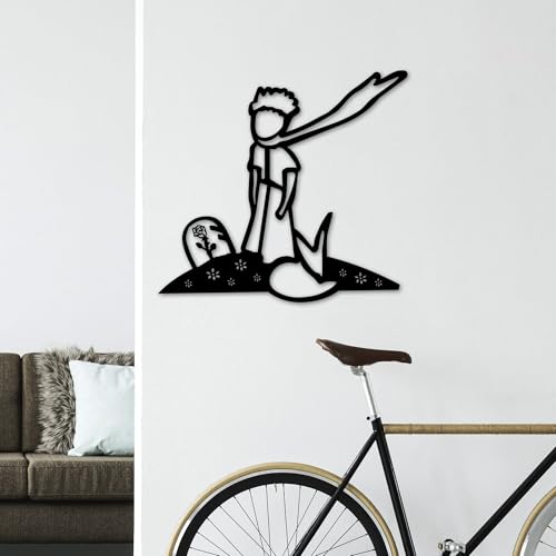 Stylish Black Decorative Metal Wall Accessory, 58 x 54 cm, 100% Metal, 1.5 mm Thickness, Lightweight (0.60 kg), Perfect for Modern Home Decor