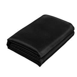Homiest Black Satin King Flat Sheet, Silky Bedding Top Sheet for King Mattress, Luxury & Ultra Soft Single Bed Sheet Sold Separately