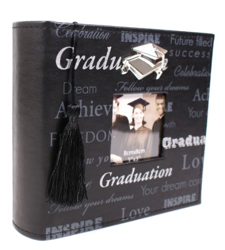 Black Graduation Photo Picture Album with Tassel