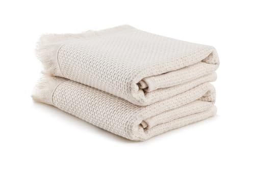 Foutastic Premium Wash Towel Set (2-Piece) Cappuccino 40 x 60 cm - 100% Microfibre 500 GSM - Machine Washable at 40 °C, Soft and Absorbent