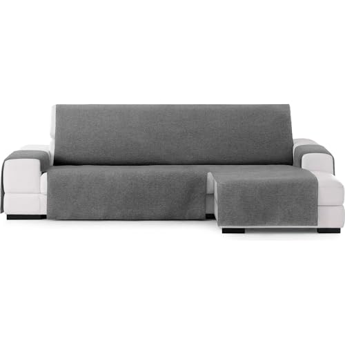 ECOMMERC3 Chaiselong Extra Right Universal and Versatile Sofa Cover ??? Chaiselong Sofa Cover Anthracite Protector Easy to Install for Back, Seat and Arms