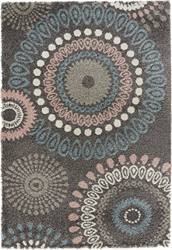 Mint Rugs High Pile Globe Rug 120x170 cm grey