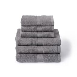 Caleffi Set of 6 Bath Towels with Guest – Consisting of 3 x Face Towel 55 x 100 cm + 3 x Bidet Towel 40 x 60 cm – 100% Soft and Ultra Absorbent Cotton – Shower, Face and Hospitality Bath Set