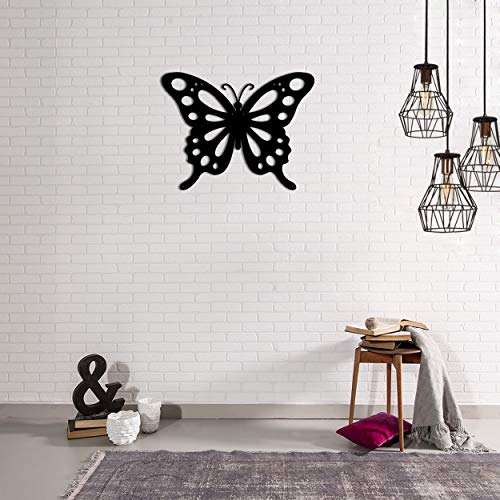 Homemania Wall Decoration 48 x 0.15 x 37 cm Black