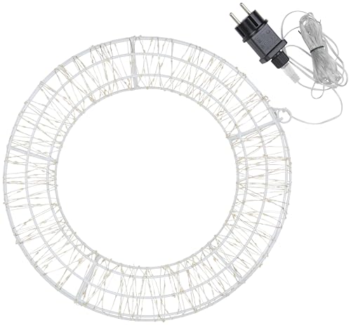 Arti Casa LED Christmas Wreath 38 cm - Christmas Decorations for Indoor and Outdoor - with 480 LEDs and Timer - Christmas Decoration for Door or Wall - Christmas Wreath with Lights - 220-240V