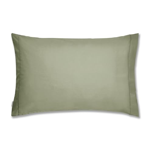 Plain Dyed Cotton Percale Military Green 200TC Housewife Pillowcases 50 x 80 cm (2)