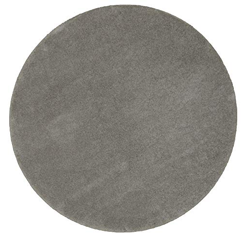 "Mia's Teppiche ""Emma Living Room Rug, Short Pile, 120 cm round, Grey"