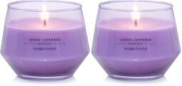 Yankee Candle Studio Scented Candle Lemon Lavender Medium Candle Long Burning Candles: 35-50 Hours Stylish Glass Vessel Design with Purple Wax Perfect Gifts for WomenGifts for MumWedding Gifts & More