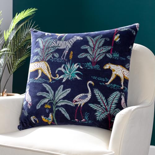 furn. Wylder Wilds Tropical Cotton Feather Rich Filled Cushion