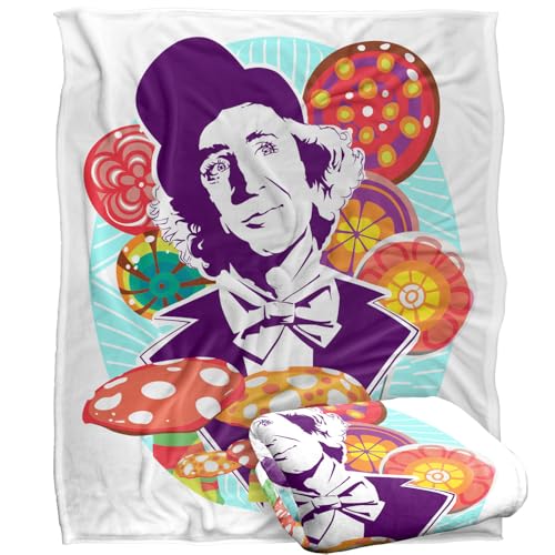 "LOGOVISION Kids Willy Wonka and The Chocolate Factory Silky Touch Super Soft Throw Blanket 50""x60"""