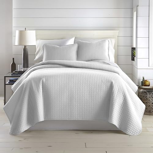 Southshore Fine Living, Inc. Twin XL Quilt Bedding Set, Dorm Room Bedding Essentials, Stain Resistant, Machine Washable Bedspread, Twin XL Grey Quilt Bed Spread with Pillow Sham, Light Grey Quilts