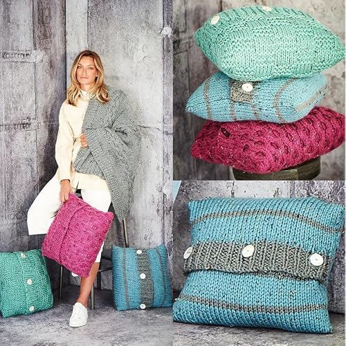 Stylecraft Special XL Chunky Tweed Blanket & Cushion Pattern 9811
