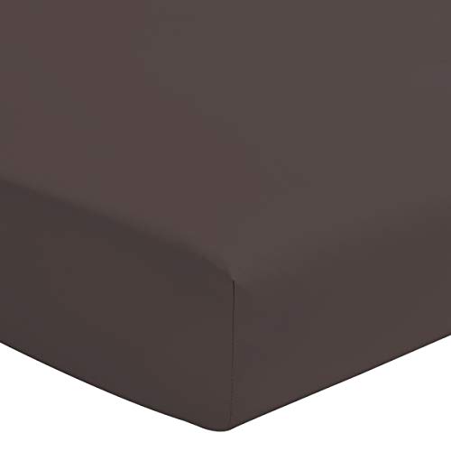 Home Passion 60069 Fitted Sheet 57 Thread Cotton Chocolate 140 x 190 cm