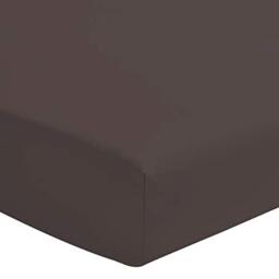 Home Passion 60069 Fitted Sheet 57 Thread Cotton Chocolate 140 x 190 cm