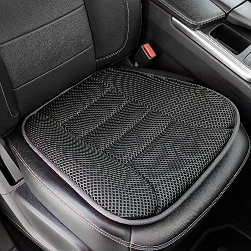 AEROiVi Car Seat Cushion for Driving, Driver Seat Cushion with Comfort 3D Air Mesh, Truck Seat Cushion with Non-Slip Bottom, Car Seat Pad Also Works with Office Chair Home